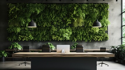 Sticker - Eco friendly office practices for sustainable workplaces solid background