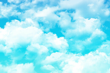 Wall Mural - blue sky with clouds