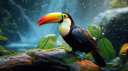Wall Mural - colorful toucan bird in nature