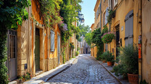 Explore The Enchanting Streets Of Aix-en-Provence With A Snapshot Of Cobblestone Alleys, Charming Boutiques, And Cascading Ivy, Immersing Viewers In The Idyllic Beauty Of This Hist