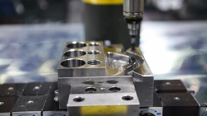 Wall Mural - cnc lathe cutting metal parts production of high-tech automotive parts