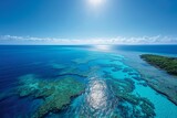 Fototapeta  - Stunning view of the Great Barrier Reef from above.