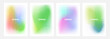 Spring theme defocused backgrounds with light blurred color gradients. Soft color templates for creative Springtime graphic design. Vector illustration.