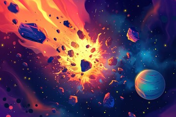 Wall Mural - Galaxy and stars. Deep space in the sky. Nebula. image space art