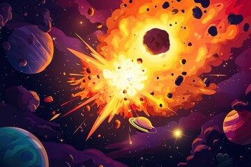 Wall Mural - Galaxy and stars. Deep space in the sky. Nebula. image space art