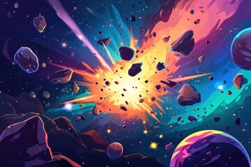 Wall Mural - Galaxy and stars. Deep space in the sky. Nebula. image space art