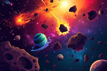 Wall Mural - Galaxy and stars. Deep space in the sky. Nebula. image space art