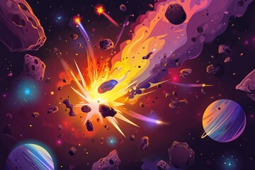 Wall Mural - Galaxy and stars. Deep space in the sky. Nebula. image space art