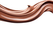 © samitha - Smooth milk chocolate flowing in a curved shape on an isolated background