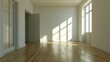 Explore the serene beauty of an empty interior room, inviting a canvas for personal expression and design, Ai Generated.