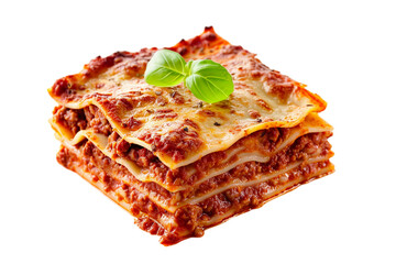 Wall Mural - lasagna isolated on transparent background