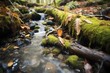 stream with smoothed stones in a temperate rainforest