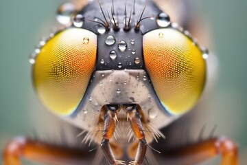 Poster - closeup of a jewellike damselfly eye