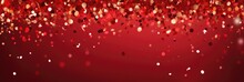 Confetti On A Red Background