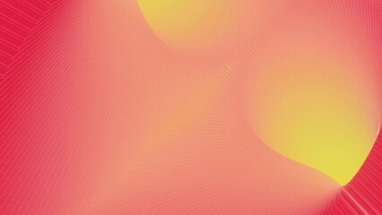 Fototapete - Colorful yellow-pink background with geometric wave pattern. Warm and inviting atmosphere. Minimalist composition. Digital seamless loop animation. 3d rendering. 4K, Ultra HD resolution