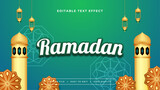 Fototapeta  - Colorful colourful ramadan 3d editable text effect - font style. Ramadan text style effect