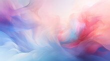 Abstract Background With Blue, Pink And Purple Paint Flowing In Water