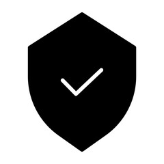 Sticker - Shield Check solid glyph icon