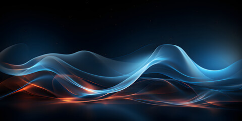 Wall Mural - Abstract Technology Wave Background. Sound Wave Background