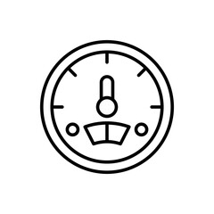 Speedometer outline icons, minimalist vector illustration ,simple transparent graphic element .Isolated on white background