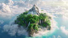 Amazing Panorama Of Tropical Adventure Island