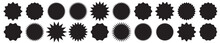 Set Of Starburst, Sunburst Badges. Design Elements - Best For Sale Sticker, Price Tag, Quality Mark. Flat Vector Illustration Isolated On White Background