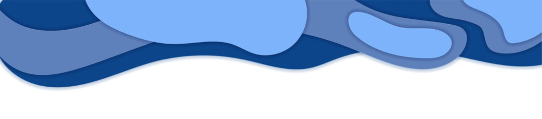 Wall Mural - paper cut divider header for app, banners or posters. set of template dividers shapes for website. c