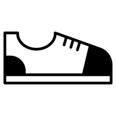 Canvas Print - Sneaker solid glyph icon