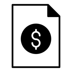 Sticker - Document File solid glyph icon