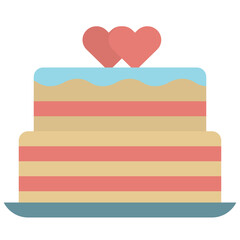 Sticker - cake-love-heart-wedding-romance