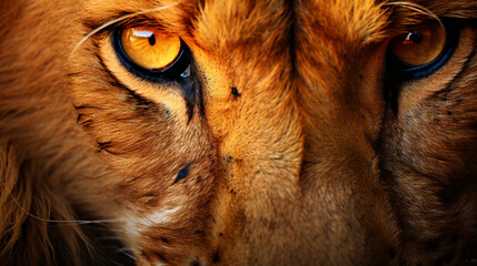 Poster - close up of lions eyes