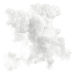 Poster - Steam white clouds special effect 3d rendering png