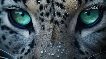 Wall Mural - snow leopard portrait