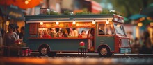 
Food Truck In City Festival , Selective Focus Photography