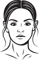 Wall Mural - Woman profile line icon. Face, cosmetology, beautician. Beauty care concept. Can be used for topics like beauty salon, dermatology, aesthetic procedure