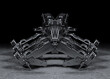 Robot spider 3 made of furniture hinges, future robotic bug, studio photography