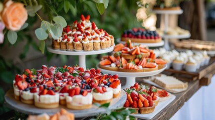 Desserts at the hotel