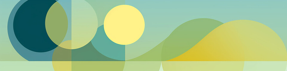 Wall Mural - illustration of an abstract minimalistic background made up of geometric shape mosaics. muted color 