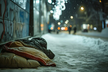 A Night Shelter Offering Warmth And Safety To The Homeless During Harsh Winter Months - Serving As A Compassionate Temporary Haven In Response To Extreme Cold.
