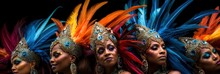 Women Having Fun At Carnival. Generative Ai