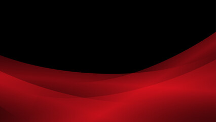 Wall Mural -  The abstract futuristic red light on a black background.