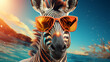 Funny Zebra with sunglasses