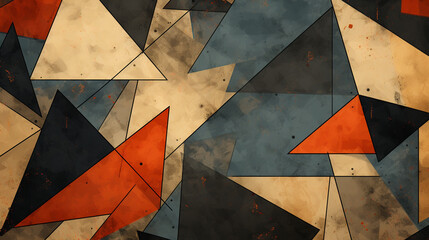 Wall Mural - Geometry texture repeat creative modern pattern geometric grunge color background.