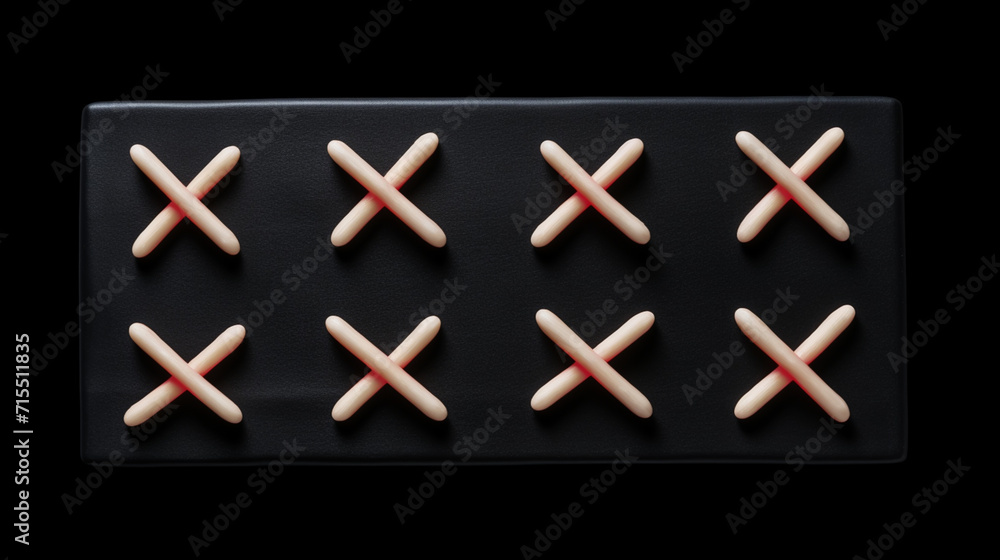 lovers day concept. tic-tac-toe game where instead of zeroes are red ...