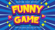 Funny Game 3d Editable Text Effect Template with Cartoon Style
