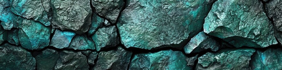 Poster - Background with abstract green lava stone texture