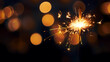 © ma - Happy New Year, burning fireworks with bokeh light background