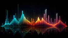 Rainbow city wallpapers for iphone and android. this wallpaper is for you,,
Abstract background with glowing music notes design Free Photo