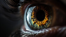 The Human Eye Up Close Is A Celestial Ballet Of Emotion. Its Intricate Design Tells Stories Through Irises, A Canvas Of Joy, Sorrow, And Dreams. Veins Map Life's Journey, While Pupils, Like Enigmatic 