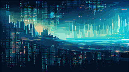 layers of digital code and binary digits, symbolizing tech-savvy and futuristic backgrounds for digital and coding-related designs. simple minimalist illustration creative